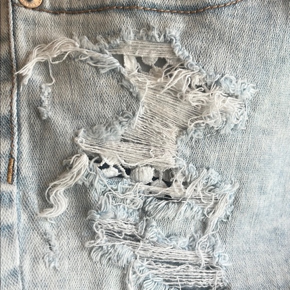 American Eagle Outfitters Super Stretch Shortie Distressed Denim Women Shorts 6 - Picture 12 of 12